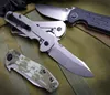 1Pcs Excellent Quality 0630 Ball Bearing Folding Knife D2 Drop Point Stone Wash Blade G10 + Stainless Steel Sheet Handle EDC Knives