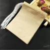 100個7×9センタストレーナーバッグ巾着紙ティーバッグキッチン調理使い捨て可能スパイスフィルターバッグコーヒー残差フィルターBH4451 WLY