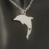 Дельфин кулон ожерелье из нержавеющей стали животных любителей ювелирных изделий для женщин мужчин подруги подарки