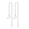 Geometric Moon Star Asymmetric Cat Fishbone Long Tassel Chain Dangle Earrings For Women Fashion Wedding Jewelry Gifts G220312