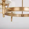 Volledige koperen ronde kroonluchter voor slaapkamer keuken eetkamer woonkamer moderne bronzen plafond kroonluchter verlichtingsarmaturen