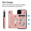 PU-Leder-Flip-Cover-Hülle für Samsung S20, Kreditkartenfach-Hülle für iPhone 12 11 Pro Max XS MAX XR