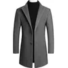 Thoshine marca inverno 30% lana uomo cappotti spessi slim fit colletto rovesciato moda maschile misto lana capispalla giacche casual trench 201223
