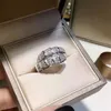 Choucong Brand New Luxury 925 Sterling Silver Pave White Sapphire CZ Diamond Eternity Party Donna Wedding Band Ring Per Gli Amanti GIft6077459