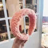 New ins cream lamb hair hoop fashion wild simple wide-sided furry headband GD1065