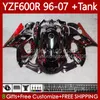 Bodywork + Tanque para Yamaha Thundercat YZF600R Red Flames YZF 600R 600 R 1996 1997 1998 1999 2000 2001 Corpo 86No.157 YZF-600R 96 02 03 04 05 06 07 YZF600-R 96-2007 Feeding