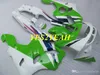 Kawasaki 닌자 ZX6R 636 94 95 96 97 ZX 6R 1994 1997 ABS 그린 화이트 페어링 바디 워크 + 선물 KS11