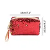 Sequin Makeup Bag Travel Cosemtic Case Waterproof Toiletry Storage Pouch for Women Zipper Wash Bag Portable Make up Organizer326a