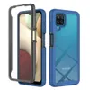 Heavy Duty Protection Shockproof Cases For Samsung Galaxy A12 5G Soft TPU + PET Front Film Transparent Acrylic Hard PC Back Cover