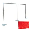 Wedding Banquet Decoration Curtain Backdrop Stand 4X8 M Stainless Steel Pipe Base for Wedding Favor