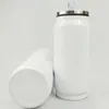 10/12 / 16oz Cola Can Sublimación Botella de agua aislada Botella de agua DIY Impresión de transferencia de calor Termos de doble pared