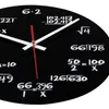 Relógio de parede acrílico de matemática, relógio de parede mudo com design moderno, equação para casa, escritório, escola, 12789955