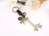 Bronze Giraffe Keychain Cartoon Animal Ciraffe Key Ring Letter Tag Key Chains Keyring Bag Hangs For Women Men Fine Fashion Jewelry Will and Sandy Drop Ship