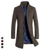 Men's Trench Coats 2021 Men's Wool Coat European And American Casual Windcoat Jacket Oversized Size1