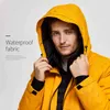 Tiger Força Oversize Homens Casaco de Inverno Esporte Esqui para Jaqueta De Neve À Prova D 'Água Fake Dois Com Capuz Macho Thicken Coat 220105