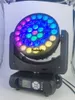 플라이 케이스가있는 4pc 37x15w LED Big Bee Eye 4 in 1 이동 헤드 빔 세척 줌 조명 RGBW 움직이는 헤드 LED DJ 조명