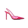 Сандалии женские туфли дизайнер сексуальные заостренные на высоких каблуках мода прозрачный цвет Matcjing роза красный тонкий каблук сандалии 220311