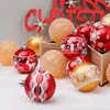 YL 6cm 24pcs décorations d'arbre de Noël boule de Noël ensemble ornements de Noël pendentifs galvanoplastie boule décorations de vacances 201027