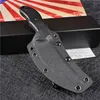 Promoción Cuchillo de machete de hoja fija M390 Hoja de lavado de piedra Cuchillos tácticos de mango completo Tang G10 con Kydex