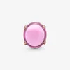 New Arrival 100% 925 Sterling Silver Pink Oval Cabochon Charm Fit Original European Charm Bracelet Fashion Jewelry Accessories2242