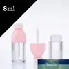 赤のピンクの飲み物のびんの形の空の唇光沢のあるチューブの容器の澄んだ小さい詰め替え可能なリップバームのボトルゴムインサート