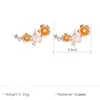 Stud Retro Geometric Artificial Opal Stone Earrings Gold Silver Color Crystal Graved Flower Floral Ear Studs Jewelry11699551