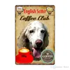 Funny Dog Coffee Club Metal Signs Whiskey Plaque Vintage Painting Poster Wall Sticker Pub Bar Home Decor Plates Tin Cafe Decoration Size 20x30cm