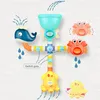 Enfants Natation Salle de bain Jouets d'été Ensembles Bébé DIY Tuyau de bain Jeu d'eau Girafe Modèle de crabe Robinet Douche infantile Jouet de pulvérisation d'eau LJ201019