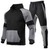 Trend Men's Clothing Outdoor Sport Sets Hombre Casual Sweater Outwear Suit Hip-hop Hoodie para correr Training Fitness 211230