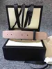 110 belt Fashion Best Quality Black White Red Blue Signature Leather with Box Men Designers Belts Gold Sier