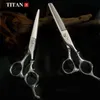 TITAN hairdresser's shears barber tool hair thinning beard scissors for 220125
