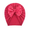 Uroczy Shiny Bowknot Baby Hat Cute Solid Color Girls Chłopcy Kapelusze Turban Soft Noworodka Czapka Niemowlę Głowy Okładki 20220225 H1