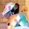 BOOKFONG 45cm Colorful Led Light Pillow Cushion Cute Dolphin Stuffed Plush Doll Toy Girl Birthday Gift 201215232s9931164