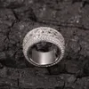 Diamon Diamond Rings Gold Bling Bling Hip Hop Iced Out Finger Cring Cunind Chain 11 мм преувеличенное кольцо для женщин для женщин Vinta8894268