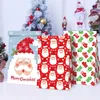 Fengrise 12 pcs Sac De Noël Joyeux Noël Décor Pour La Maison Table Père Noël Ornement De Noël Navidad Cadeau Année 201027