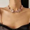 12 cores moda na moda ins designer de luxo diamante zircônia strass declaração gargantilha colar para mulher meninas bonito 3d butte2438