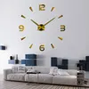 新しい壁の時計クォーツウォッチReloj de Pared Modern Design Light Decorative Clocks Europe Acrylic StickersリビングルームKlok T200601