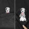 Plostar Cosmos T Shirt Summer Pocket Border Collie Drukowane Koszulka Mężczyźni Dla Kobiet Koszulki Topy Śmieszne Bawełniane Czarne Tees G1222