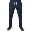 New Men Style Casual Fitted Gym Pants Slim Fit Embroidered Stretch Urban Wind Sport Pants Straight Trousers2541