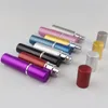 6 اللون البسيطة زجاجة فارغة بخاخ 5ML الألومنيوم بأكسيد الاتفاق عطر Atomiser إفراغ زجاج زجاجات LX4000