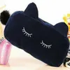 新しいかわいいフランネルの小さな化粧品の袋の女性化粧漫画猫の貯蔵旅行収納ペンホルダーペンバッグ送料無料