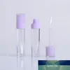 1100 sztuk 5ml ABS Lip Gloss Tube Puste Plastikowe Balsam Lip Rury z różdżką Purple Cap Lip Glaze Container Kosmetyczne Opakowanie