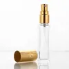 2020 5ml 10ml 20ml 30ml Transparent Thin Glass Spray Bottle Sample Glass Vials Portable Mini Perfume Atomizer Gold Silver black