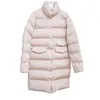 Chaqueta gruesa de algodón de gran tamaño Parkas largas de invierno Botones de manga larga Bolsillos Chaqueta acolchada cálida para mujer Parka de marca 201217