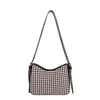 Nxy cosmetische tassen vrouwen casual mode houndstooth zwart en wit rits schouder kruisbody voor handtassen 220303