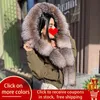 マウモコンの女性の冬のジャケット本物の毛皮のコート女性の短い天然アライグマの大きな襟パーカー爆撃機ジャケットスリム211220