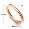 Europe America Fashion Style Lady Women Titanium steel Engraved B Letter Singlle Row Diamond Bangle Bracelet 3 Color205h