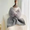 Custom models of high-quality plush scarves small dovetail cross collar Leather grass imitation rabbit fur scarves plush fur collar soft