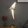 Nowoczesne Żelazo Huśtawka Origami Ptak Lampa Stołowa Strona główna Bedside Czytanie LED Desk Light Oprawa