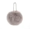 13 kleuren 8 cm faux konijn bont bal sleutelhangers vrouwen meisjes auto school tas sleutelhanger schattige ketting pompom sleutelhanger sieraden accessoires